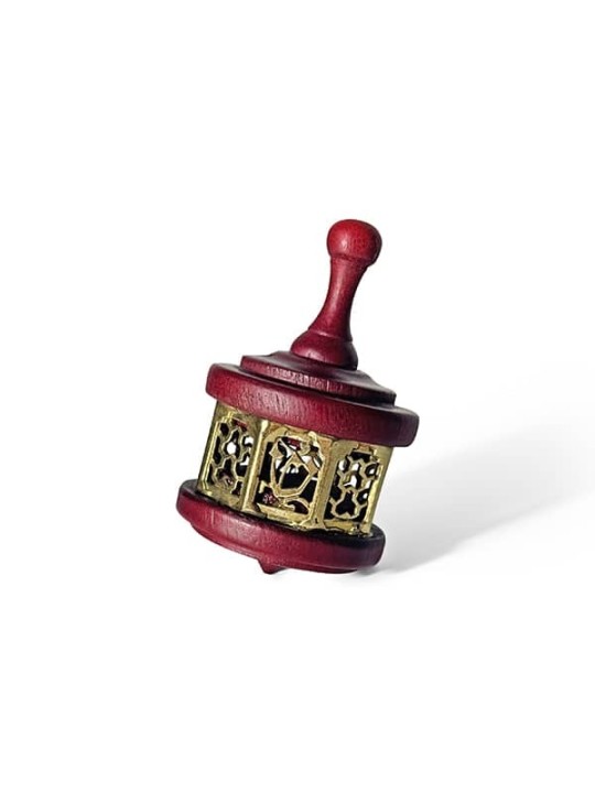 Énorme Dreidel cramoisi en filigrane fabriqué à partir de Solid W , Dreidels , Israël