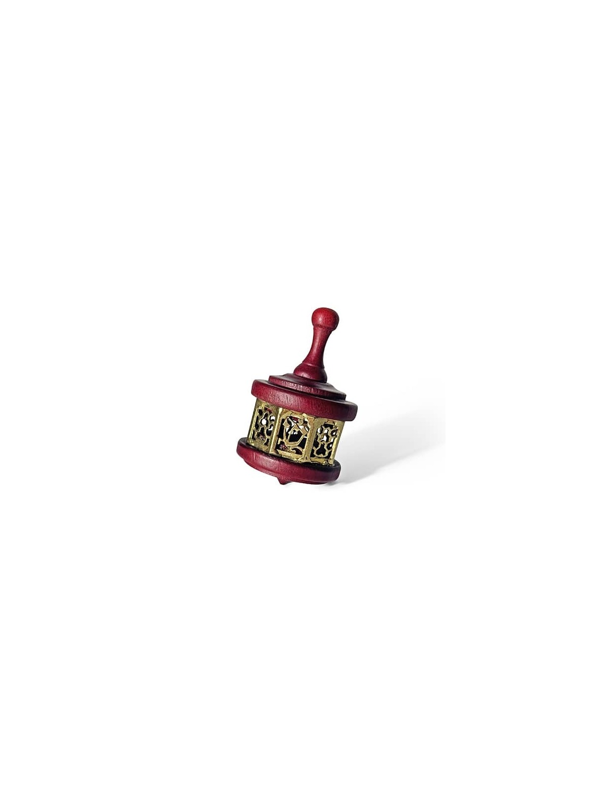 Énorme Dreidel cramoisi en filigrane fabriqué à partir de Solid W , Dreidels , Israël