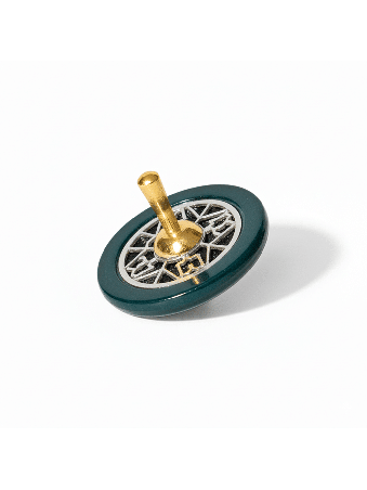 Dreidel en bois fabriqué à la main avec poignée en laiton et S , Dreidels , Israël