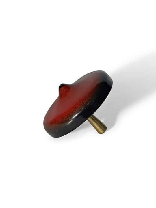 Dreidel en bois fabriqué à la main avec poignée en laiton et S , Dreidels , Israël