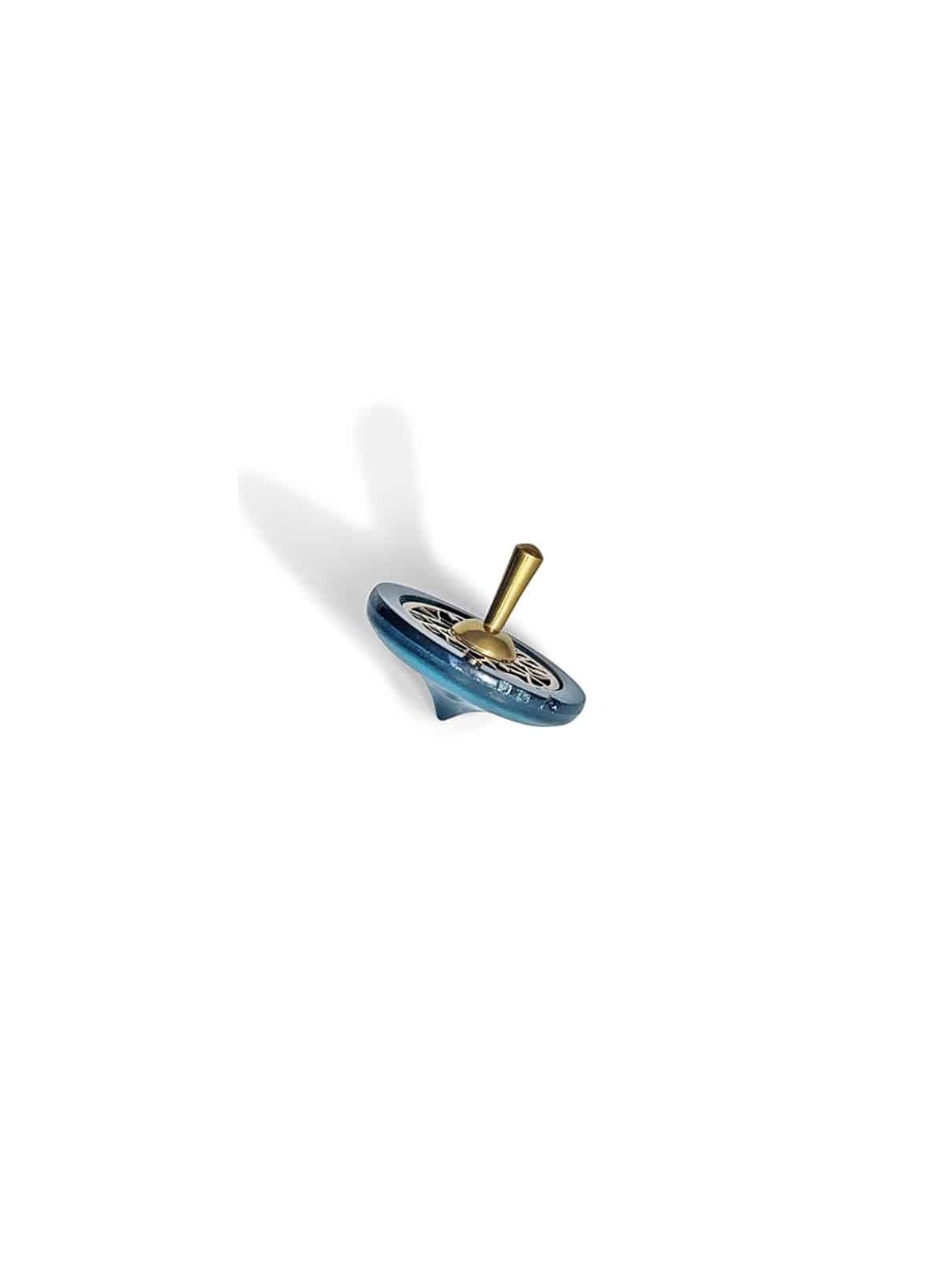 Handcrafted Wooden Dreidel with Brass Handle and S , Dreidels , Israel
