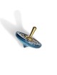 Handcrafted Wooden Dreidel with Brass Handle and S , Dreidels , Israel