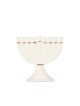 Classic gold Trim Hanukkah Ceramic Menorah , Tu B'Av Gifts , Israeli J