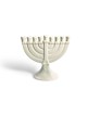 Traditional Handmade Cream Ceramic Hanukkah Menora , Modern Hanukkah M