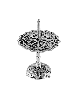 Dreidel en filigrane de forme plate unique de Sterling S, Dreidels, Israël