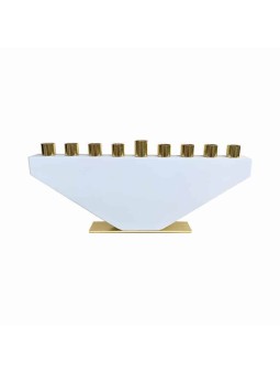 Superbe menorah en béton, menorahs modernes de Hanoukka, Judaica israélienne
