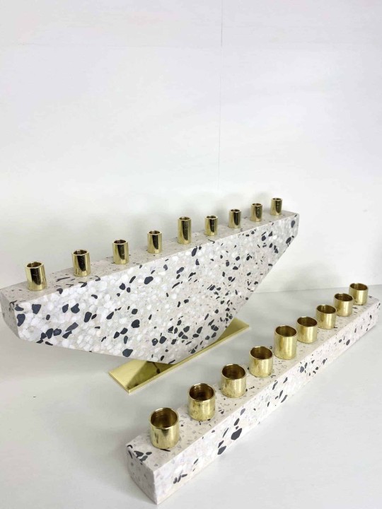 Terrific Concrete Menorah , Modern Hanukkah Menorahs , Israeli Judaica