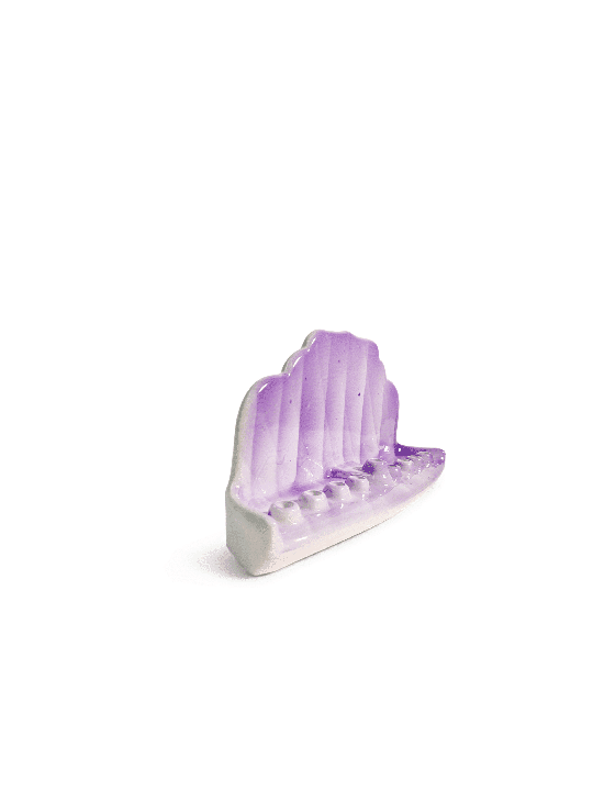 Menorah de Hanoukka violette de style antique, menorahs de Hanoukka modernes, Isr