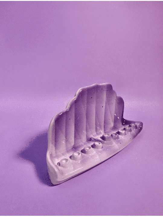 Menorah de Hanoukka violette de style antique, menorahs de Hanoukka modernes, Isr
