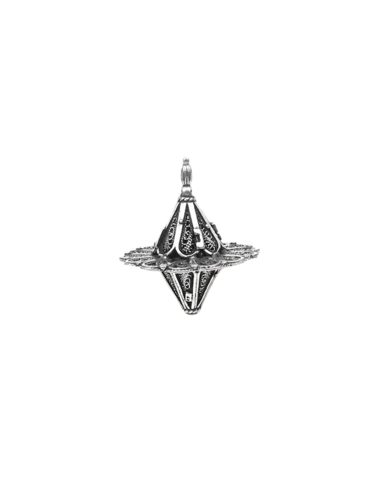 Delicate and Special Sterling Silver Flower Shape  , Dreidels , Israel