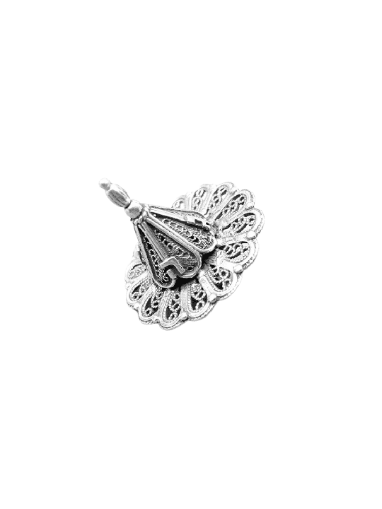 Forme de fleur en argent sterling délicate et spéciale, Dreidels, Israël