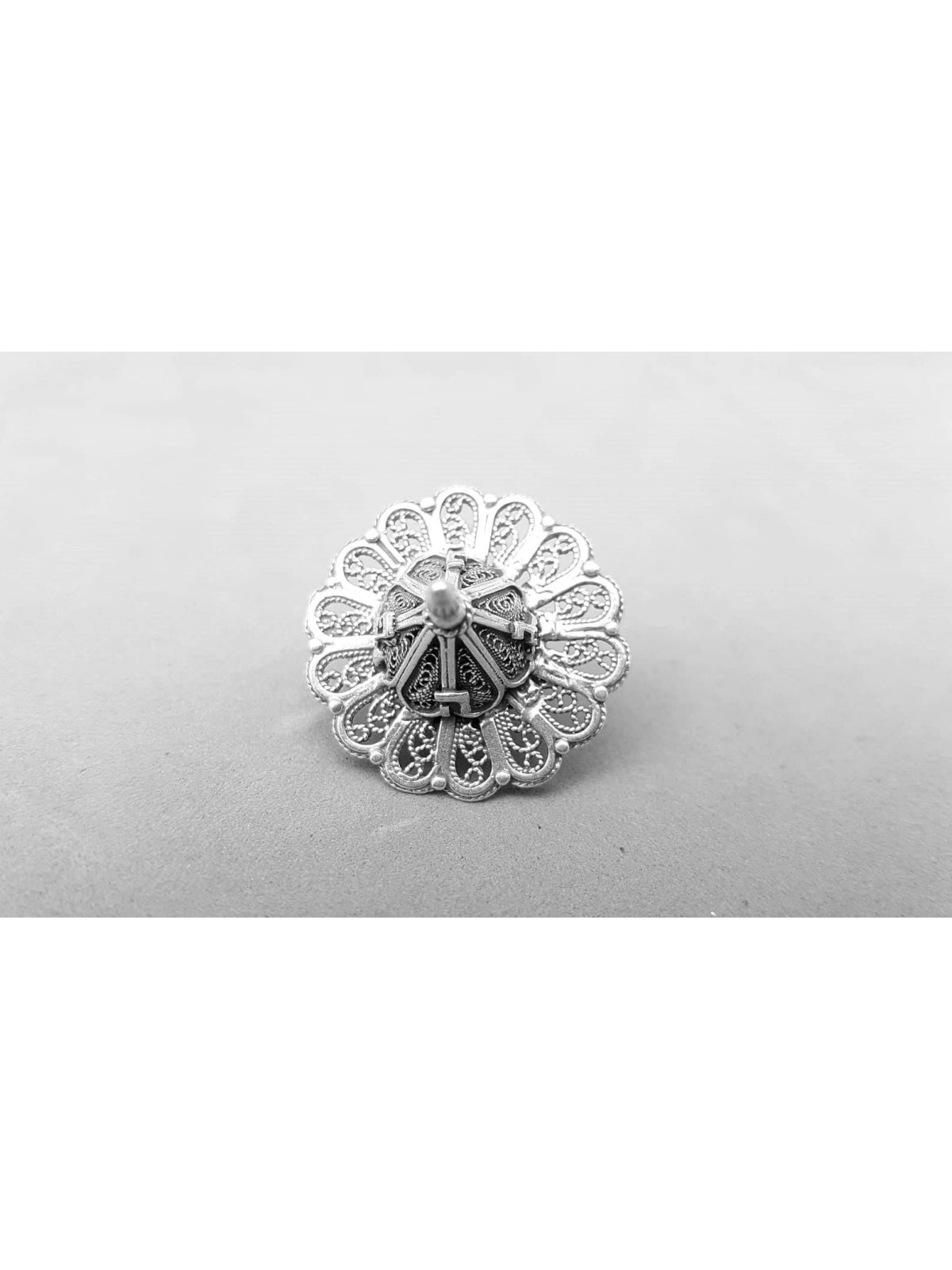 Forme de fleur en argent sterling délicate et spéciale, Dreidels, Israël