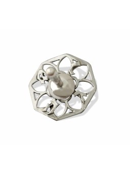 Floral Small Sterling Silver Dreidel , Dreidels , Israeli Judaica