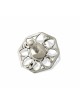 Floral Small Sterling Silver Dreidel , Dreidels , Israeli Judaica