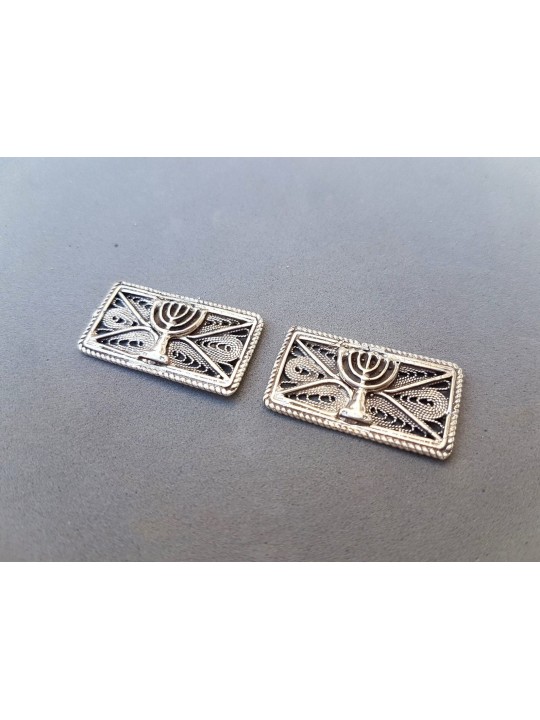 Clips de Talit Menorah en argent sterling de style vintage, cadeaux de Pâque,