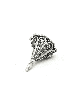 Belle petite forme de cône d’argent Dreidel Yéménite , Dreidels , Israël