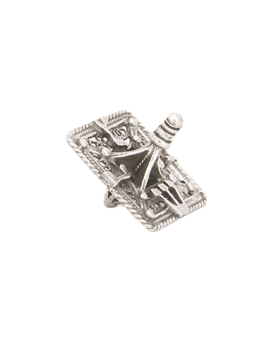 Délicieux carré plat argent Hanukkah Dreidel esprit, Dreidels, Israël