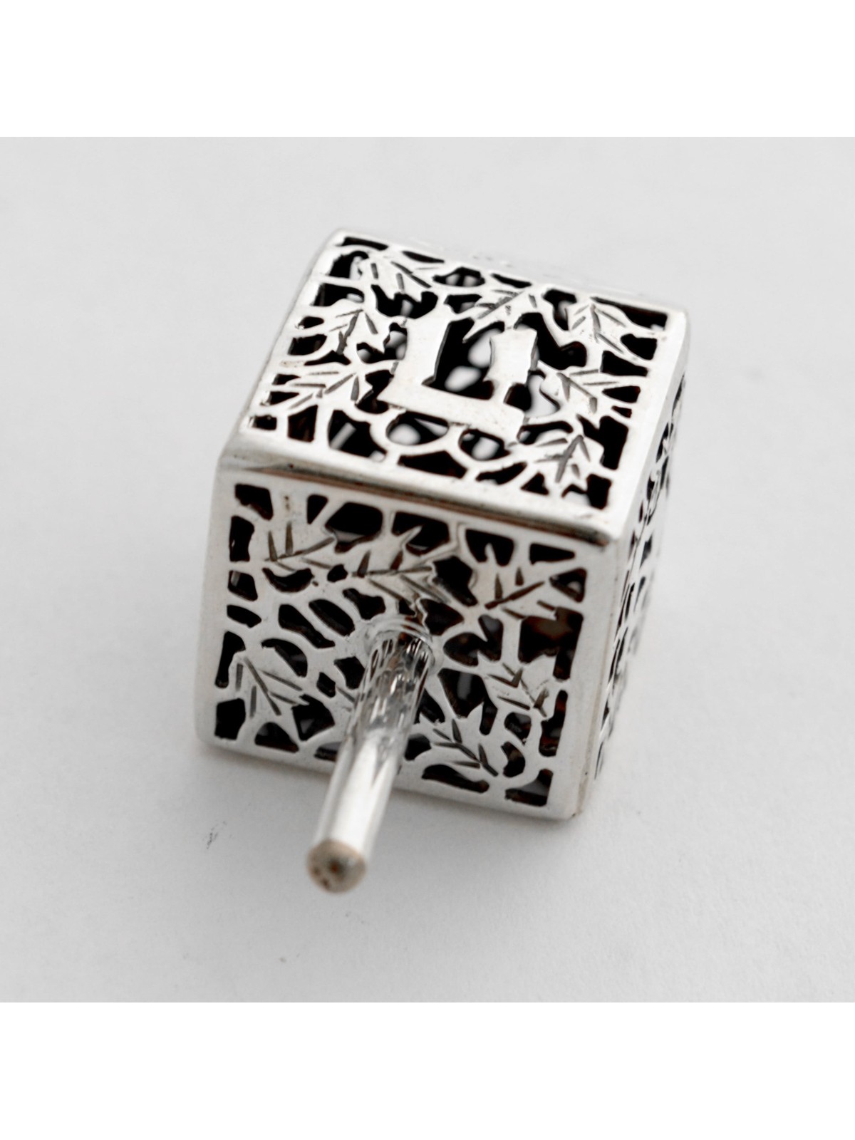Dreidel en argent sterling inspiré de la nature, Dreidels, Judaica israélien