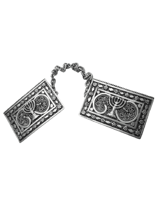 Clips rectangulaires classiques en filigrane Menorah Talit, cadeaux de Pâque, I