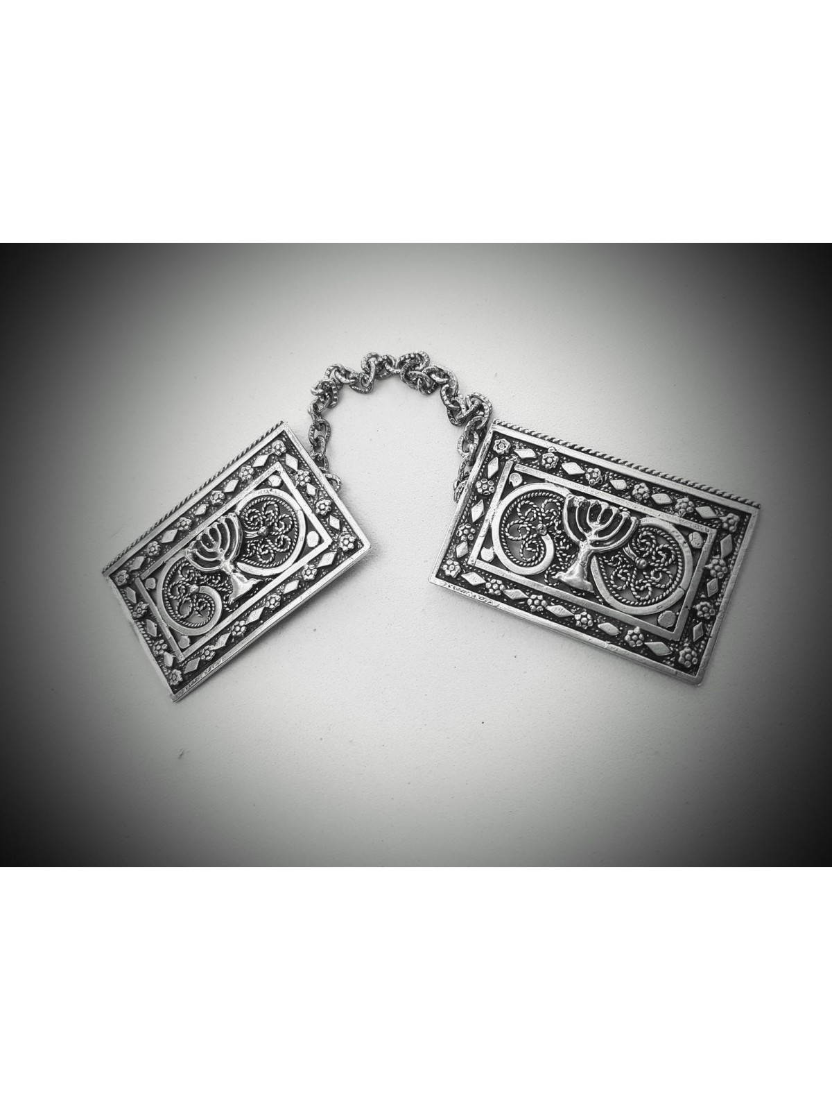 Clips rectangulaires classiques en filigrane Menorah Talit, cadeaux de Pâque, I