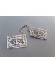 Classic Rectangular Filigree Menorah Tallit Clips , Passover Gifts , I