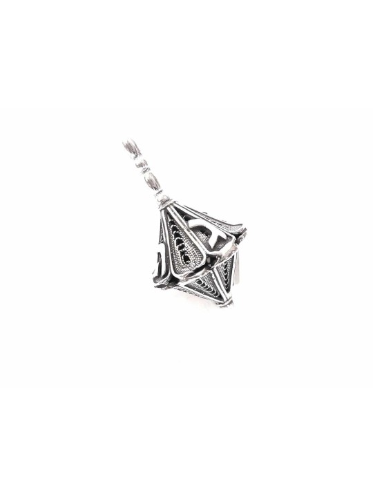 Merveilleux cône Dreidel en argent pur en forme de fil, Dreidels, Israël