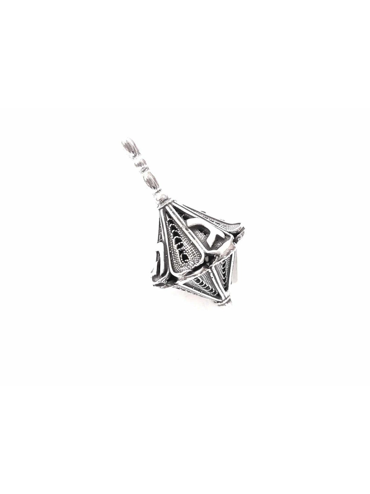 Merveilleux cône Dreidel en argent pur en forme de fil, Dreidels, Israël