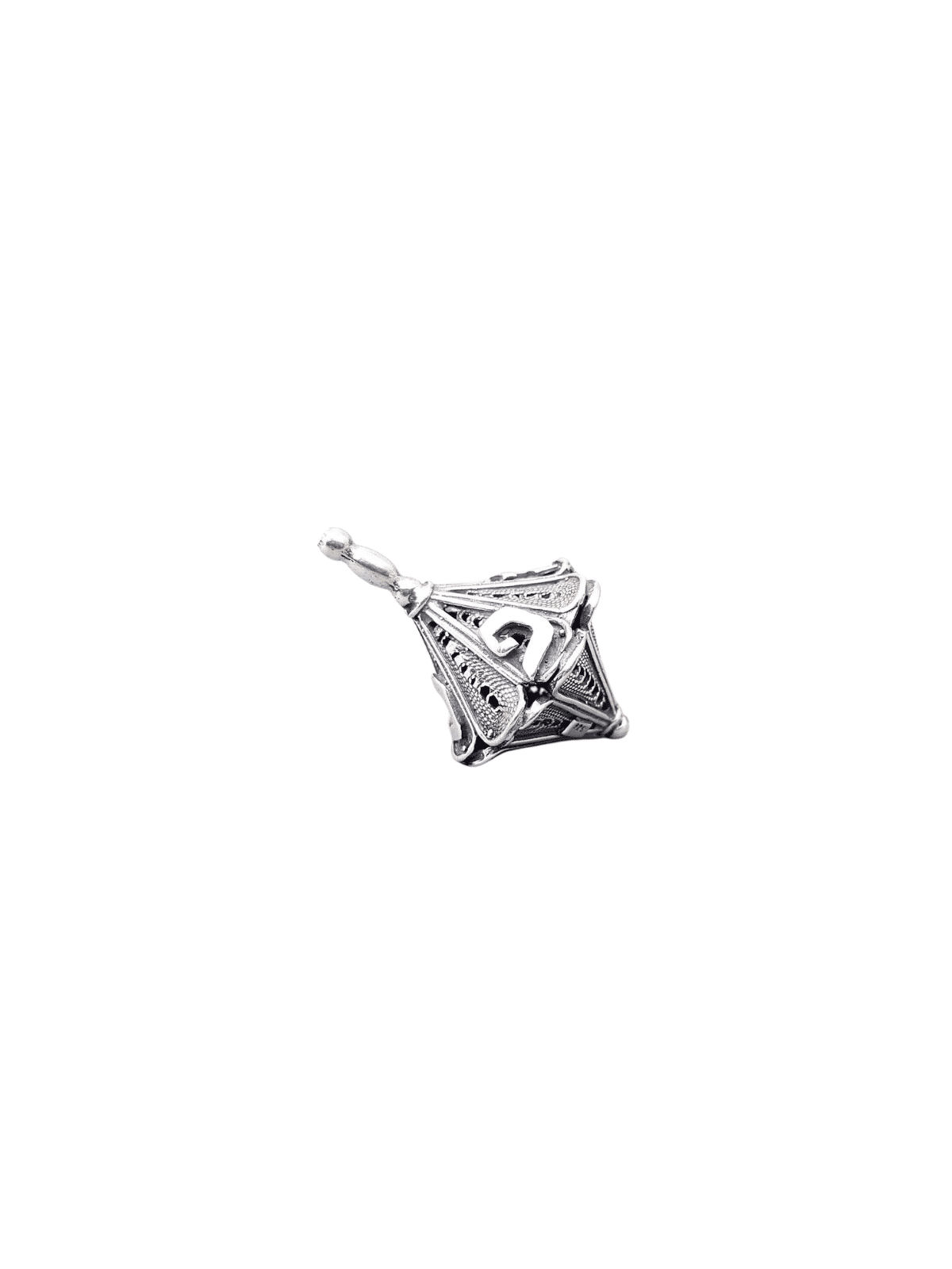 Merveilleux cône Dreidel en argent pur en forme de fil, Dreidels, Israël