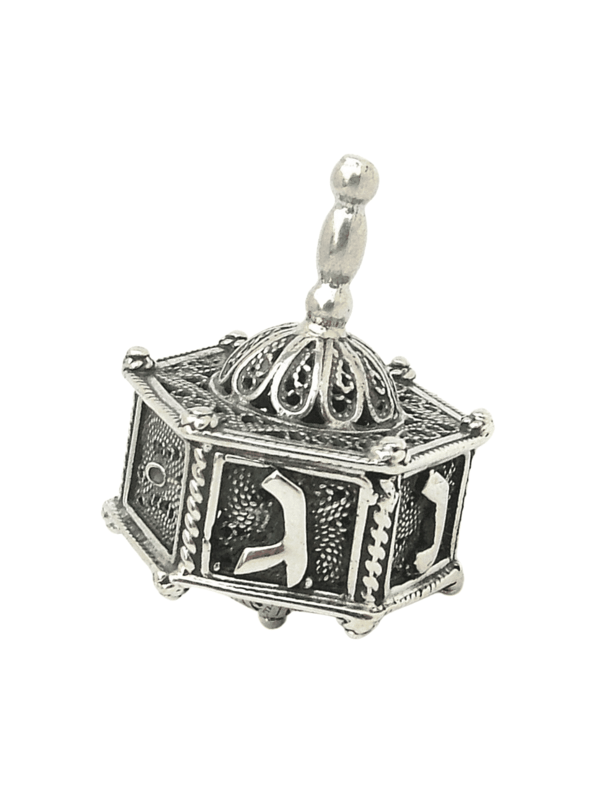 Carousel Designed Handmade Special Sterling Silver , Dreidels , Israel