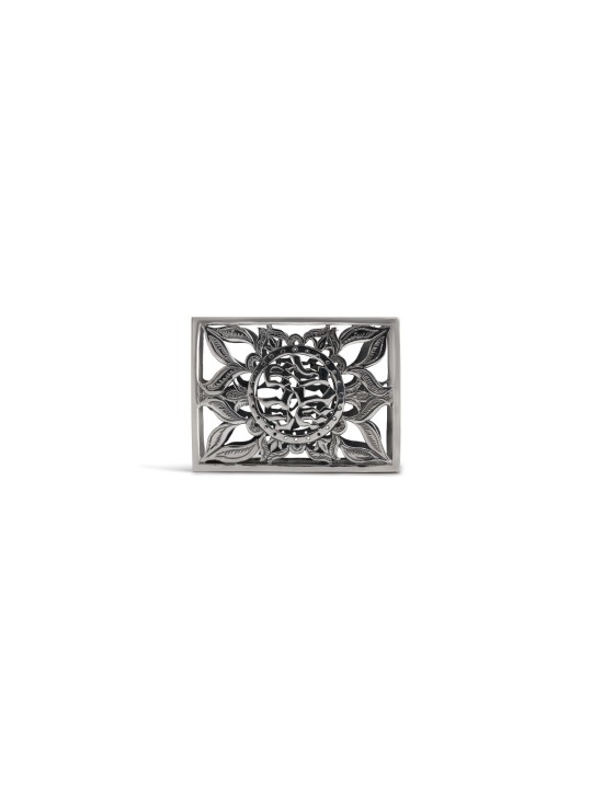 Silver Matchbox Cover Floral Design &Bénédiction , Cadeaux de Pâque , Isra