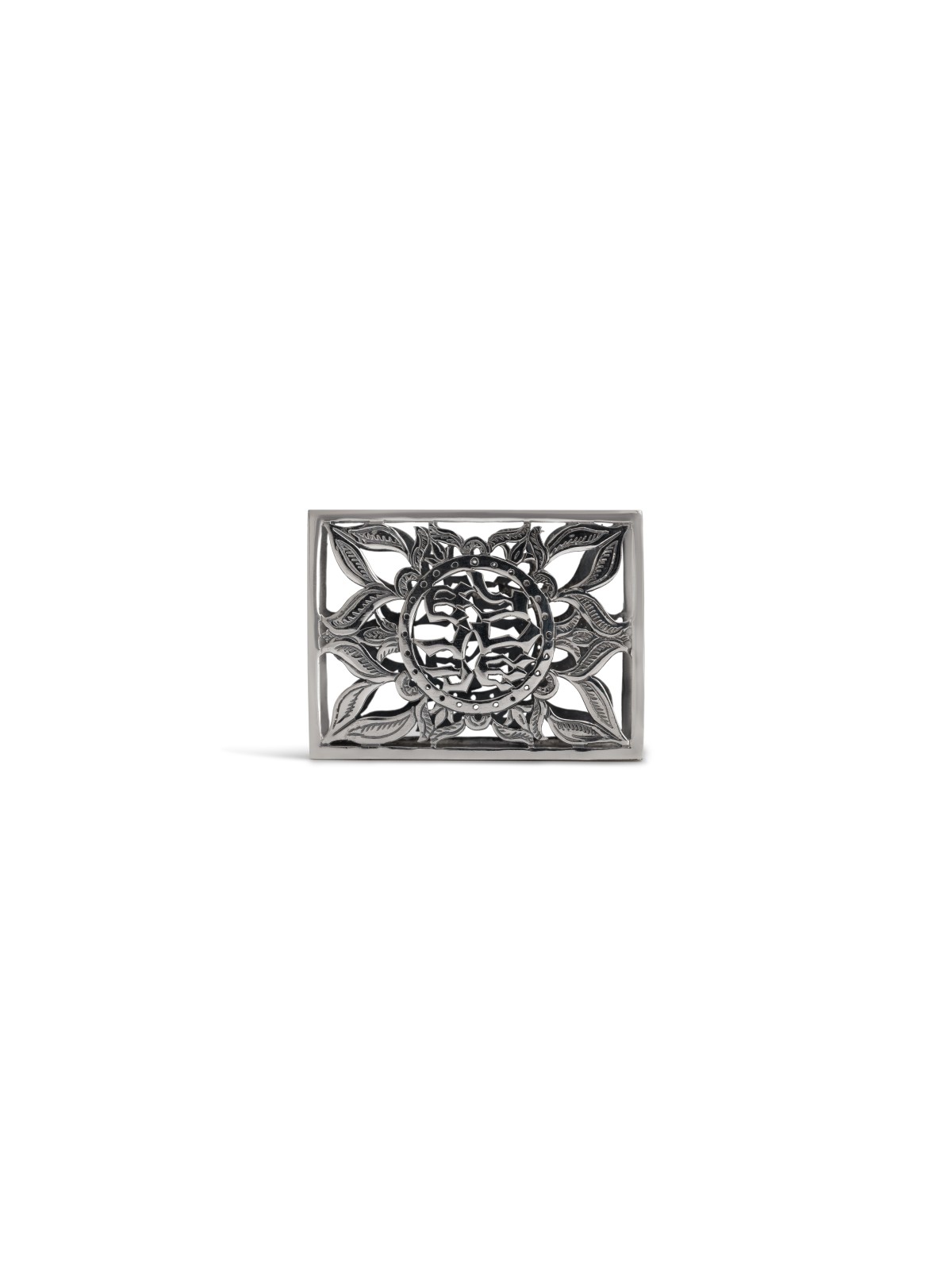 Silver Matchbox Cover Floral Design & Blessing , Passover Gifts , Isra