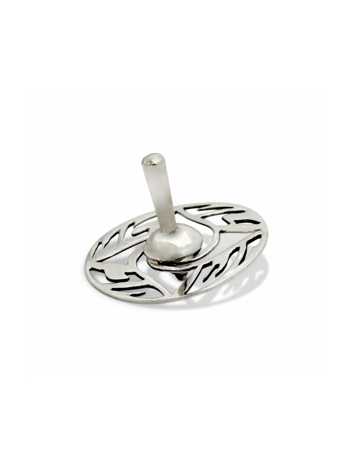 Dreidel en argent sterling avec bénédiction de Hanoukka, Dreidels, Ju israélien