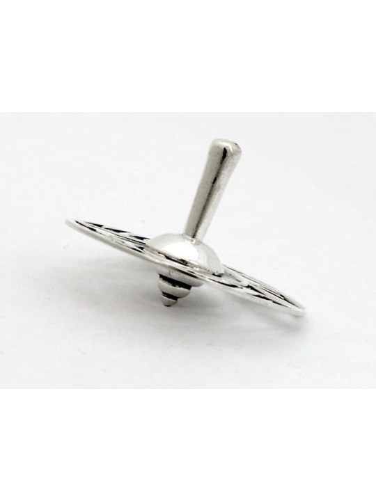 Dreidel en argent sterling avec bénédiction de Hanoukka, Dreidels, Ju israélien