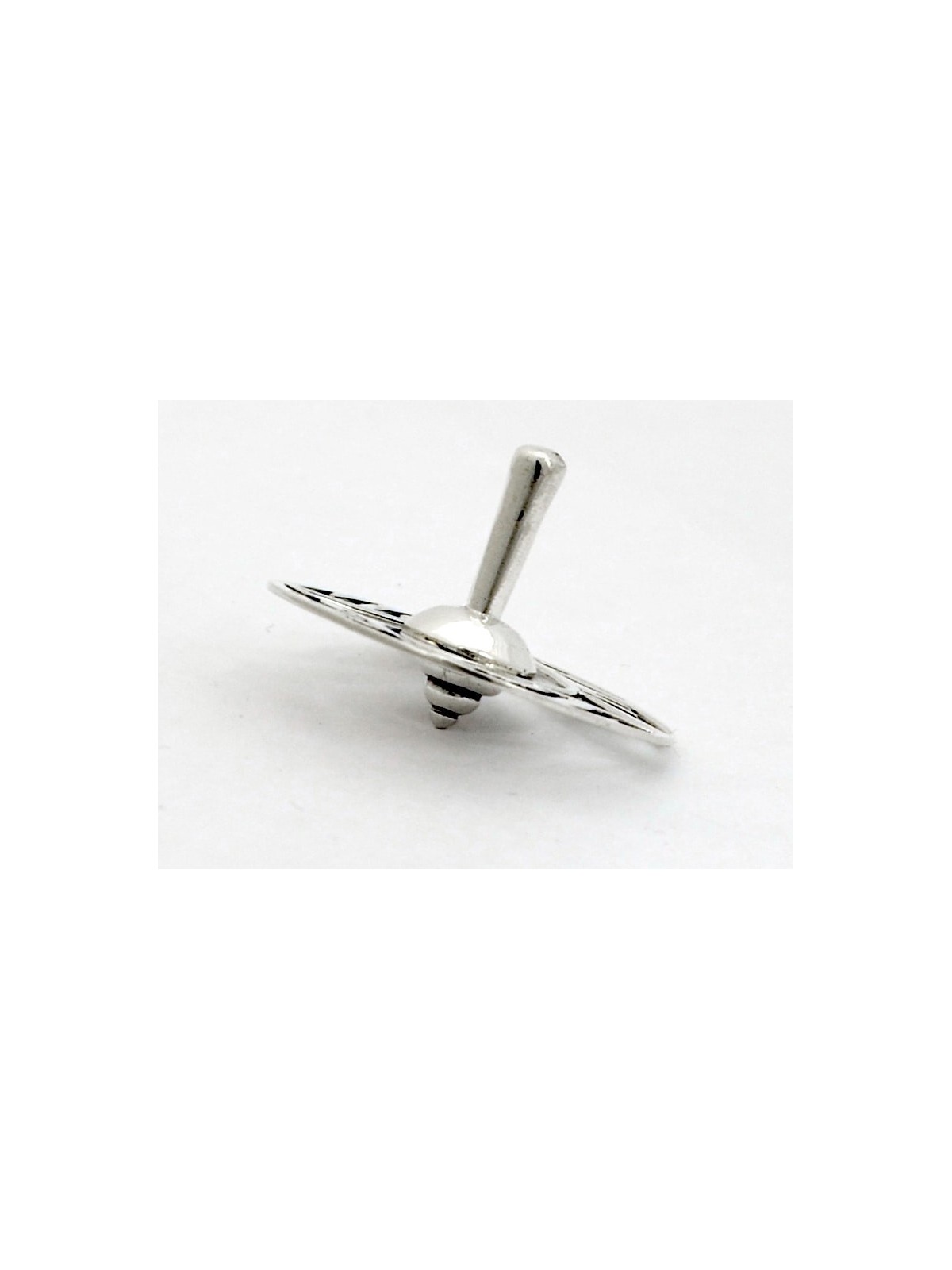 Dreidel en argent sterling avec bénédiction de Hanoukka, Dreidels, Ju israélien
