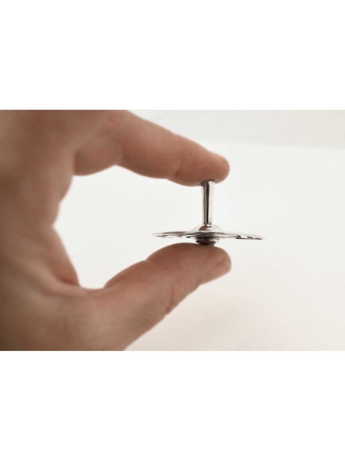 Dreidel en argent sterling avec bénédiction de Hanoukka, Dreidels, Ju israélien