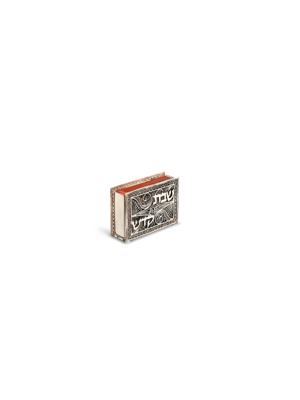 Filigree Sterling Silver Matchbox Cover , Passover Gifts , Israeli Jud