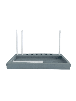 Menorah de Hanoukka en béton plat, menorahs de Hanoukka modernes, Ju israélien