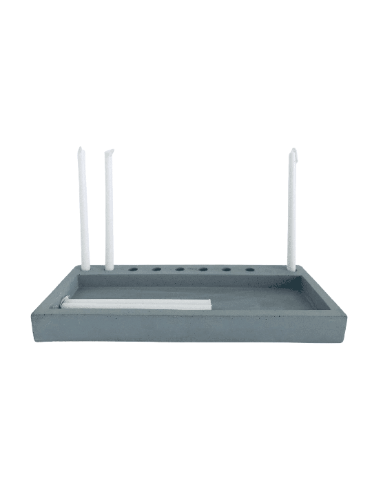 Menorah de Hanoukka en béton plat, menorahs de Hanoukka modernes, Ju israélien