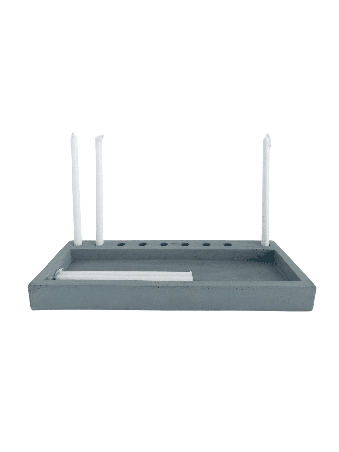 Flat Concrete Hanukkah Menorah , Modern Hanukkah Menorahs , Israeli Ju