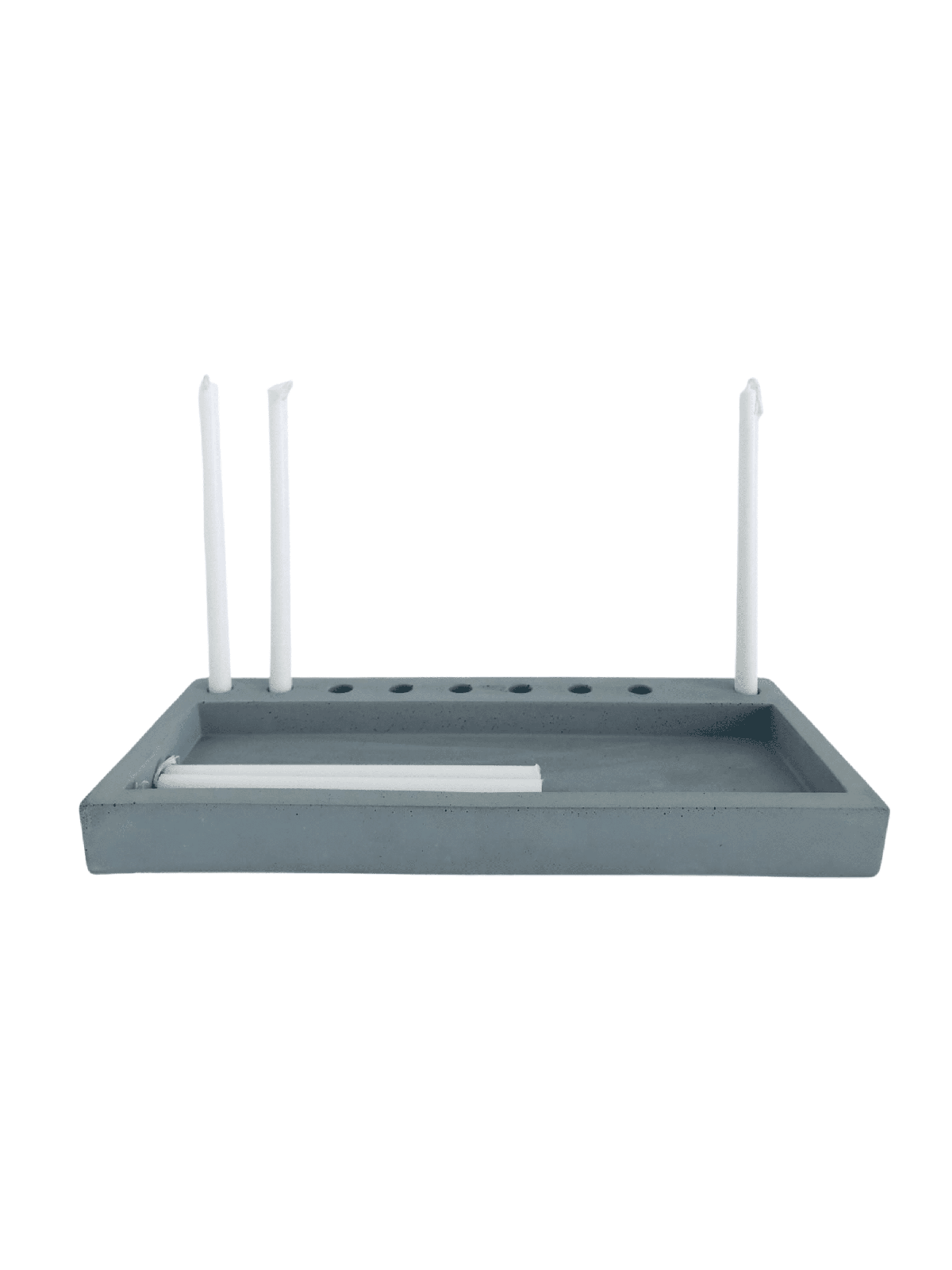 Menorah de Hanoukka en béton plat, menorahs de Hanoukka modernes, Ju israélien