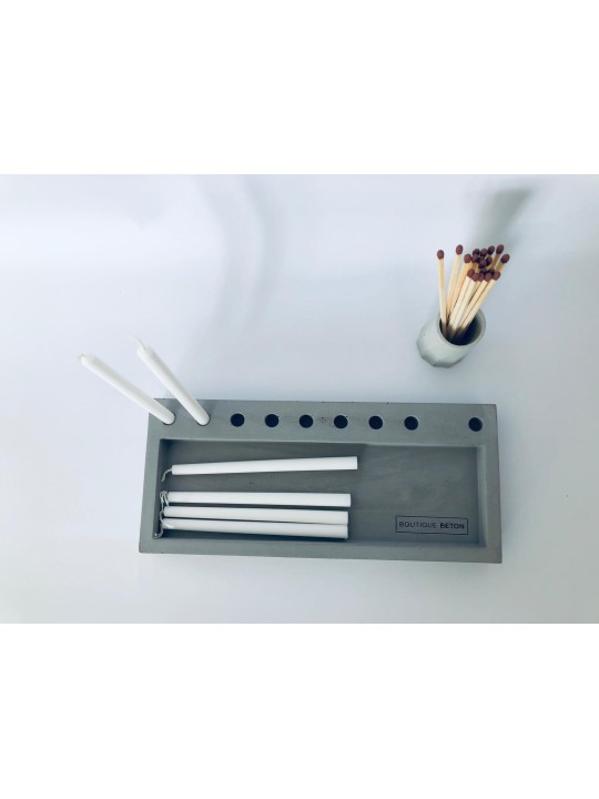 Flat Concrete Hanukkah Menorah , Modern Hanukkah Menorahs , Israeli Ju