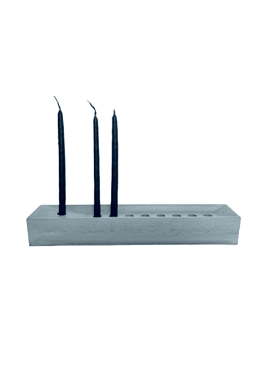 Elegant Rectangular Custom Colors Concrete Hanukka , Modern Hanukkah M