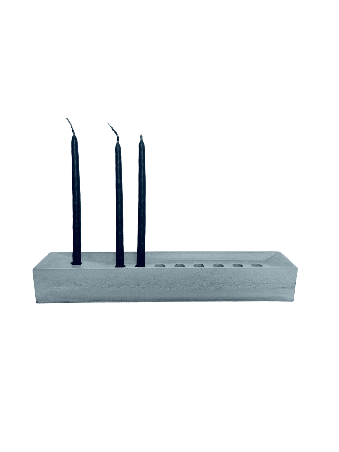 Elegant Rectangular Custom Colors Concrete Hanukka , Modern Hanukkah M