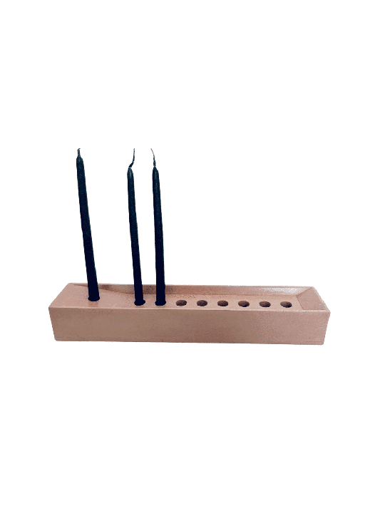 Elegant Rectangular Custom Colors Concrete Hanukka , Modern Hanukkah M