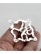 Hanukkah Dreidel Argent Améthyste Naturelle , Dreidels , Judaica Israélienne