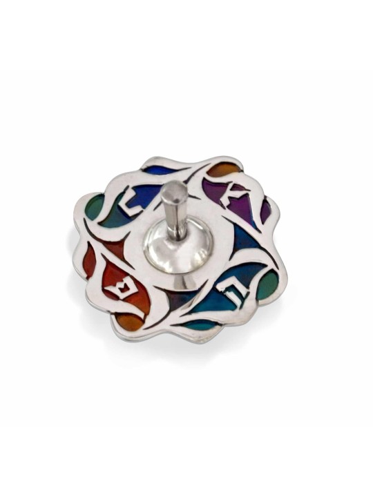 Dreidel Wave Design et lettres hébraïques, Dreidels, Judaica israélienne