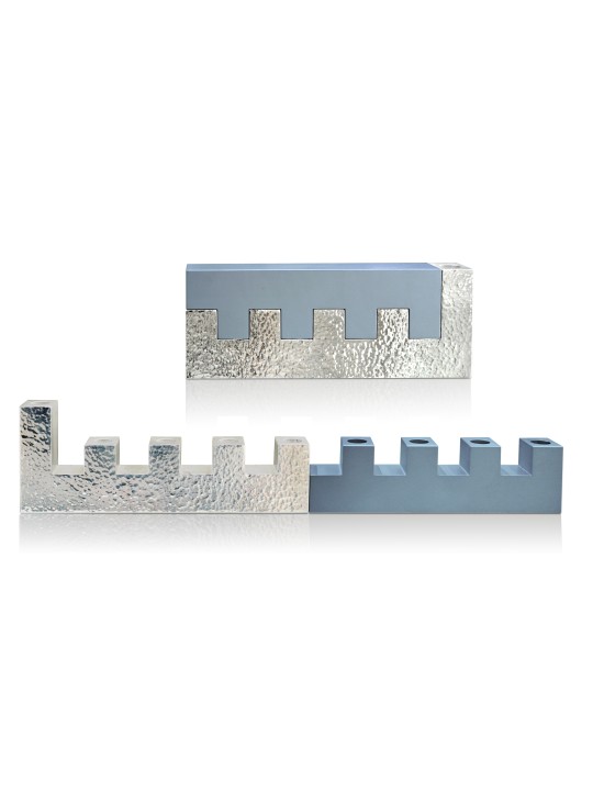 Menorah en forme de murs de Jérusalem martelés, cadeaux de mariage juifs, Israël
