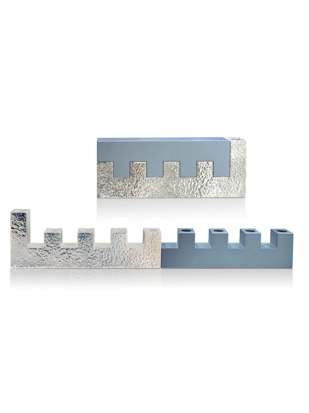 Menorah en forme de murs de Jérusalem martelés, cadeaux de mariage juifs, Israël