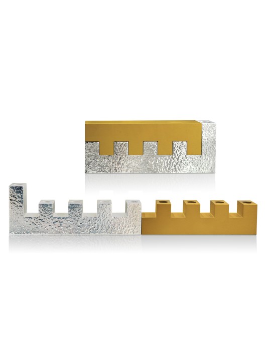 Menorah en forme de murs de Jérusalem martelés, cadeaux de mariage juifs, Israël