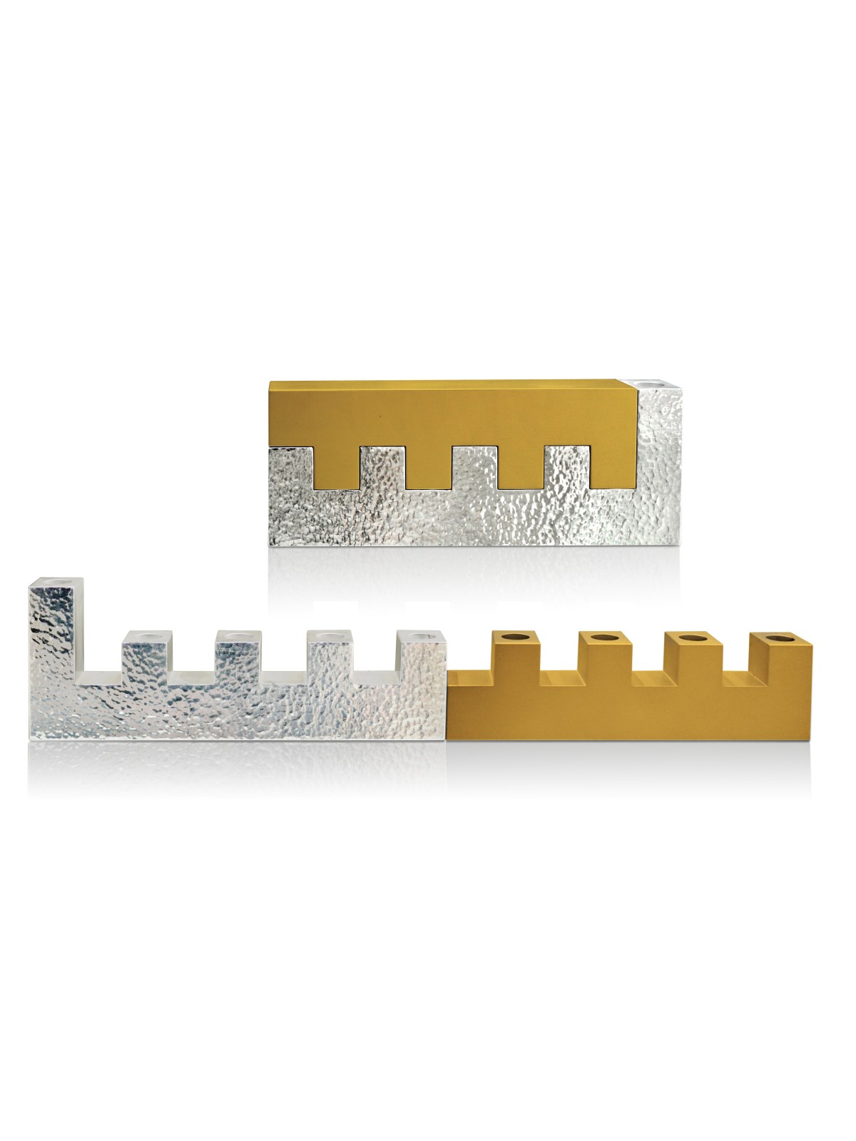 Menorah en forme de murs de Jérusalem martelés, cadeaux de mariage juifs, Israël